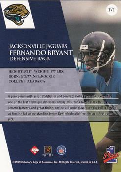 1999 Collector's Edge First Place #171 Fernando Bryant Back
