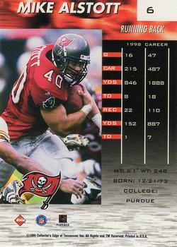 1999 Collector's Edge Fury #6 Mike Alstott Back