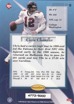 1999 Collector's Edge Masters #9 Chris Chandler Back