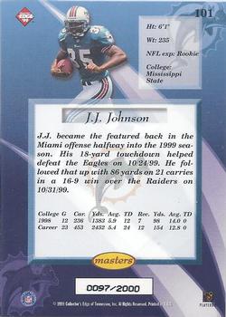 1999 Collector's Edge Masters #101 James Johnson Back