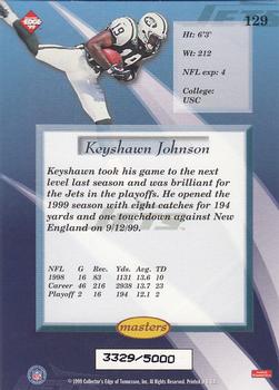 1999 Collector's Edge Masters #129 Keyshawn Johnson Back