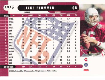1999 Collector's Edge Supreme #005 Jake Plummer Back