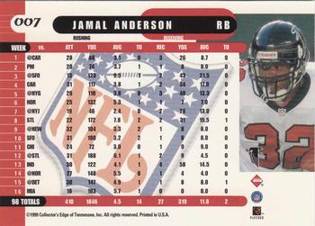 1999 Collector's Edge Supreme #007 Jamal Anderson Back