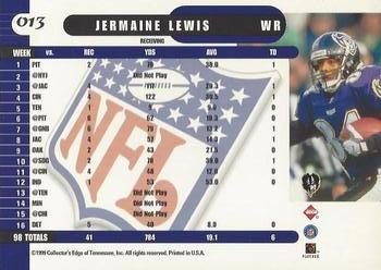 1999 Collector's Edge Supreme #013 Jermaine Lewis Back