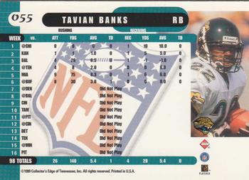 1999 Collector's Edge Supreme #055 Tavian Banks Back