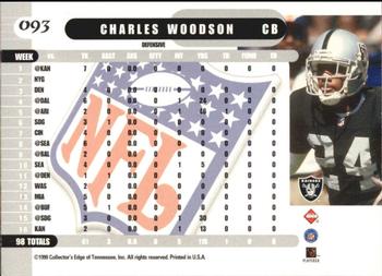 1999 Collector's Edge Supreme #093 Charles Woodson Back