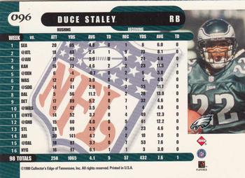 1999 Collector's Edge Supreme #096 Duce Staley Back