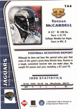 1999 Collector's Edge Triumph #T44 Keenan McCardell Back