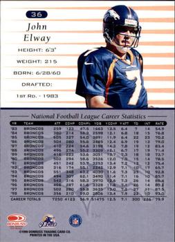 1999 Donruss #36 John Elway Back