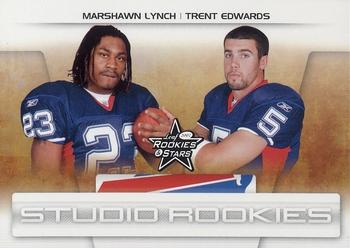 2007 Leaf Rookies & Stars - Studio Rookies #SR-38 Marshawn Lynch / Trent Edwards Front