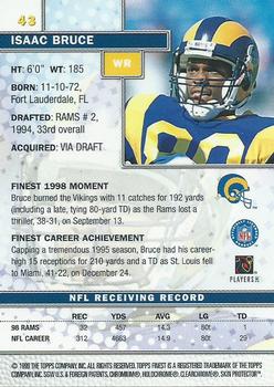 1999 Finest #43 Isaac Bruce Back