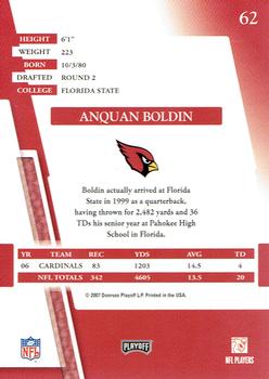 2007 Playoff Absolute Memorabilia - Retail #62 Anquan Boldin Back
