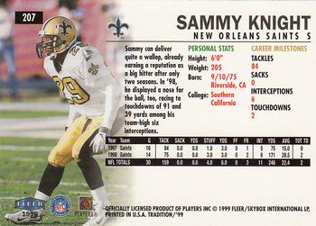 1999 Fleer Tradition #207 Sammy Knight Back