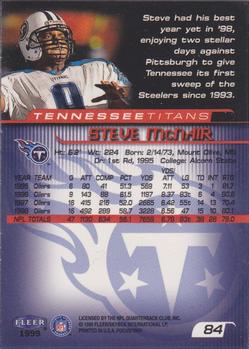 1999 Fleer Focus #84 Steve McNair Back