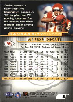 1999 Fleer Focus #2 Andre Rison Back