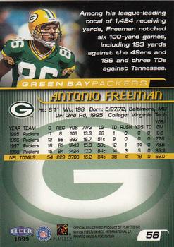 1999 Fleer Focus #56 Antonio Freeman Back
