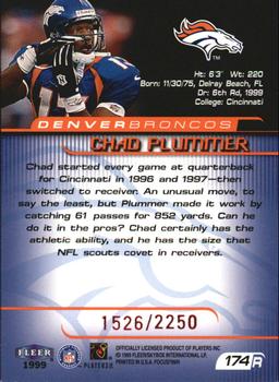 1999 Fleer Focus #174R Chad Plummer Back