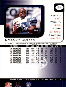 1999 Leaf Rookies & Stars #51 Emmitt Smith Back