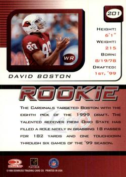 1999 Leaf Rookies & Stars #201 David Boston Back