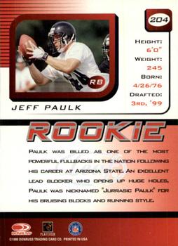 1999 Leaf Rookies & Stars #204 Jeff Paulk Back