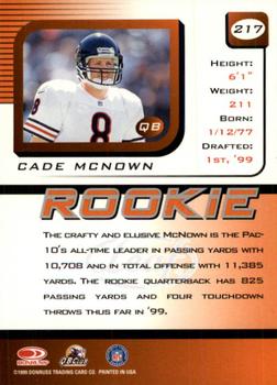 1999 Leaf Rookies & Stars #217 Cade McNown Back