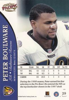 1999 Pacific #29 Peter Boulware Back