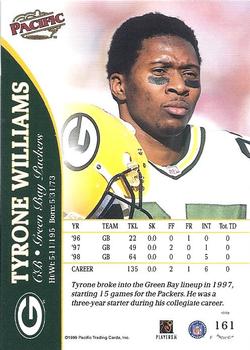 1999 Pacific #161 Tyrone Williams Back