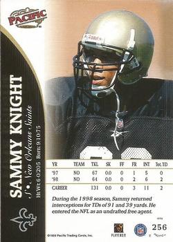 1999 Pacific #256 Sammy Knight Back