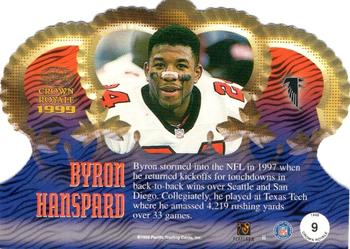 1999 Pacific Crown Royale #9 Byron Hanspard Back