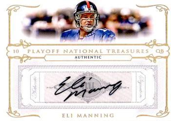 2007 Playoff National Treasures - Signature Gold #5 Eli Manning Front