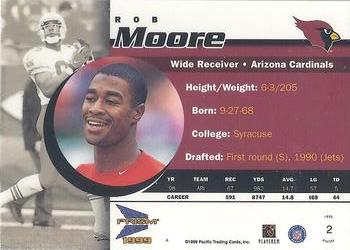 1999 Pacific Prism #2 Rob Moore Back