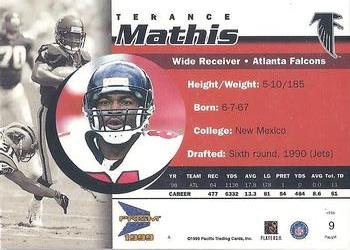 1999 Pacific Prism #9 Terance Mathis Back