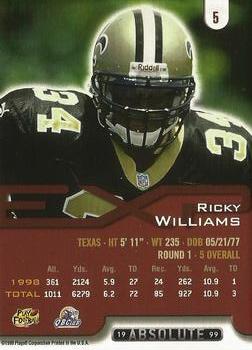 1999 Playoff Absolute EXP #5 Ricky Williams Back