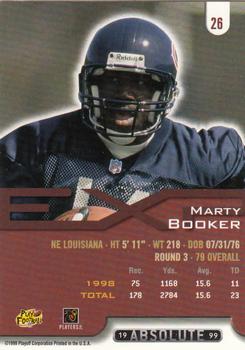 1999 Playoff Absolute EXP #26 Marty Booker Back