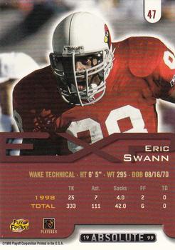 1999 Playoff Absolute EXP #47 Eric Swann Back