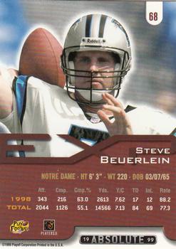 1999 Playoff Absolute EXP #68 Steve Beuerlein Back