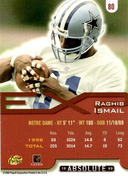 1999 Playoff Absolute EXP #80 Raghib Ismail Back