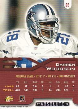 1999 Playoff Absolute EXP #85 Darren Woodson Back