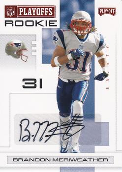 2007 Playoff NFL Playoffs - Signatures Red #146 Brandon Meriweather Front