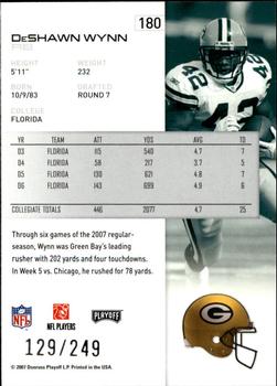 2007 Playoff NFL Playoffs - Silver Metalized #180 DeShawn Wynn Back