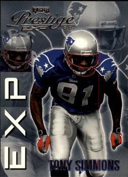 1999 Playoff Prestige EXP #EX120 Tony Simmons Front