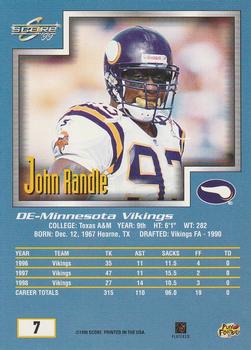 1999 Score #7 John Randle Back