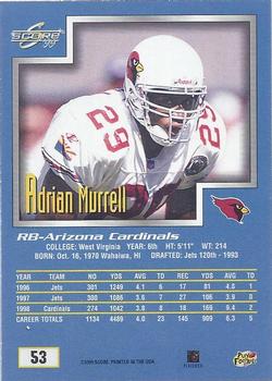 1999 Score #53 Adrian Murrell Back
