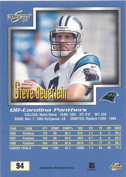 1999 Score #94 Steve Beuerlein Back