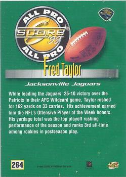 1999 Score #264 Fred Taylor Back