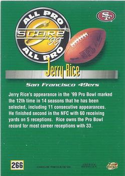 1999 Score #266 Jerry Rice Back