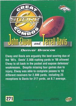 1999 Score #271 John Elway / Terrell Davis Back