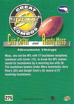 1999 Score #275 Cris Carter / Randy Moss Back