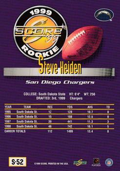 1999 Score Supplemental #S-52 Steve Heiden Back