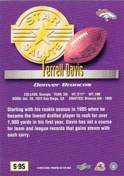 1999 Score Supplemental #S-95 Terrell Davis Back
